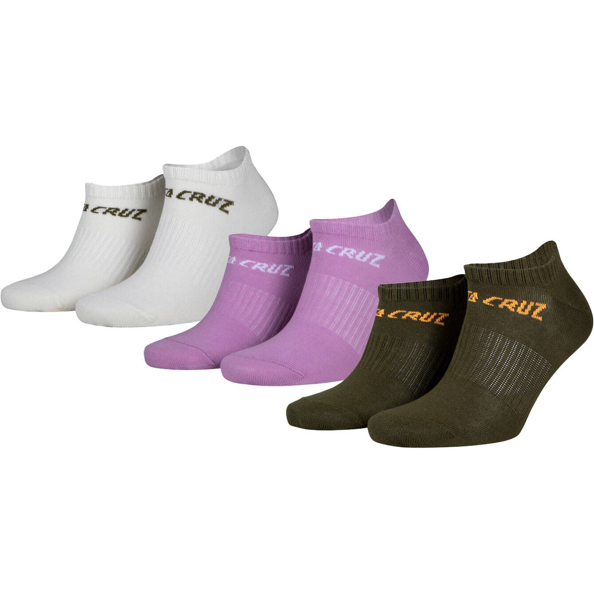Santa Cruz Strip No Show Socks - 3 Pack