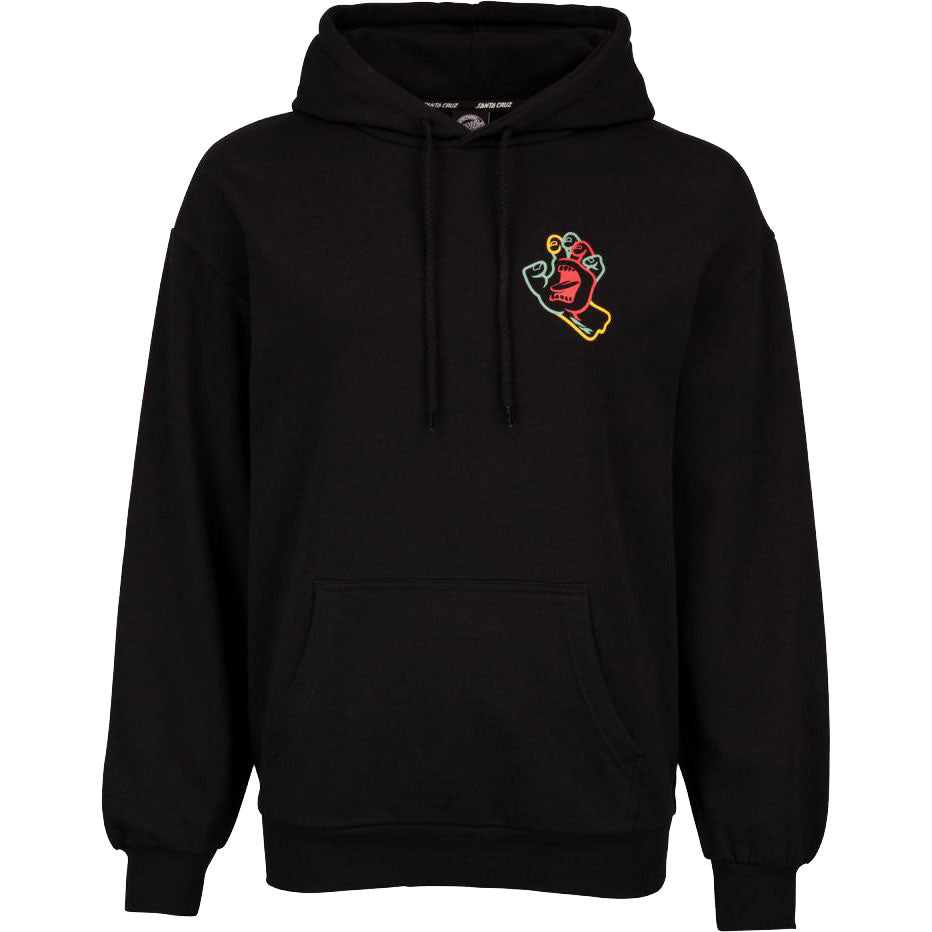 Santa Cruz Hand In Colour Chest Hoodie - Black