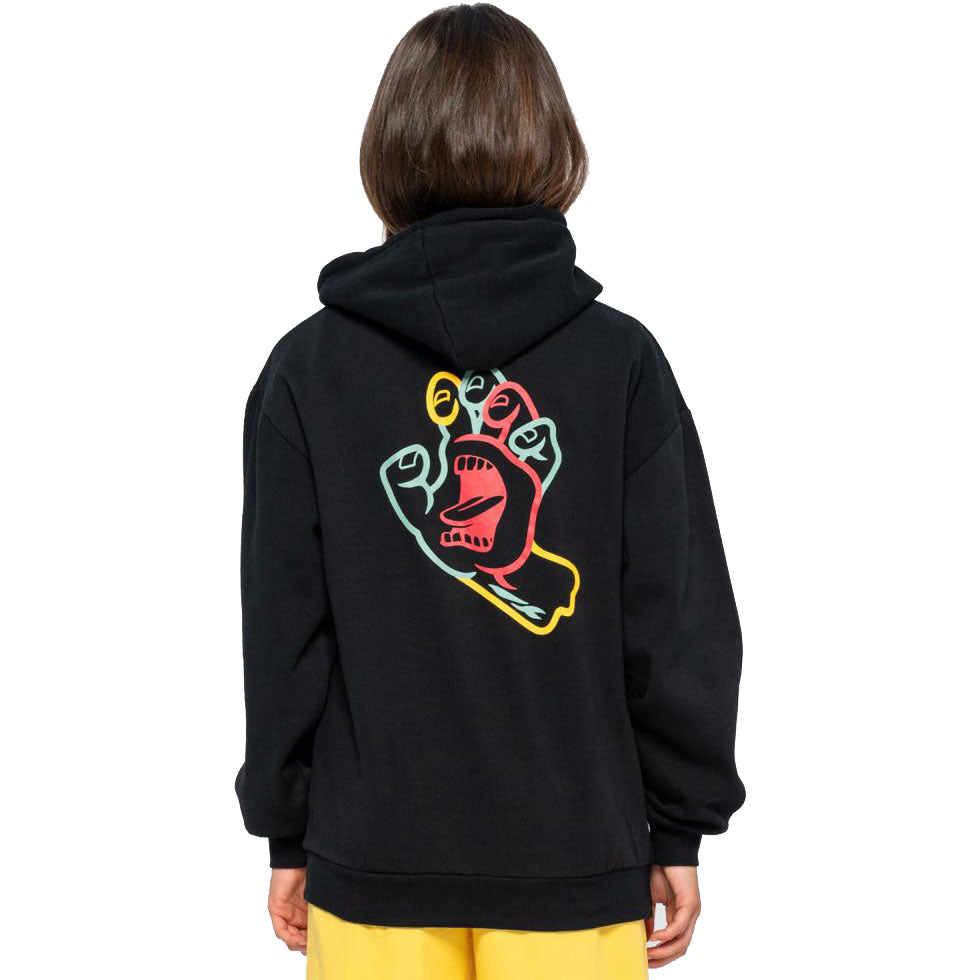 Santa Cruz Hand In Colour Chest Hoodie - Black