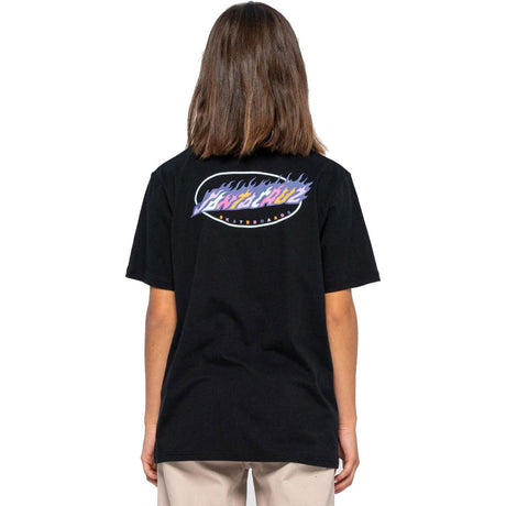 Santa Cruz Oval Flame Dot Fusion Womens T Shirt - Black