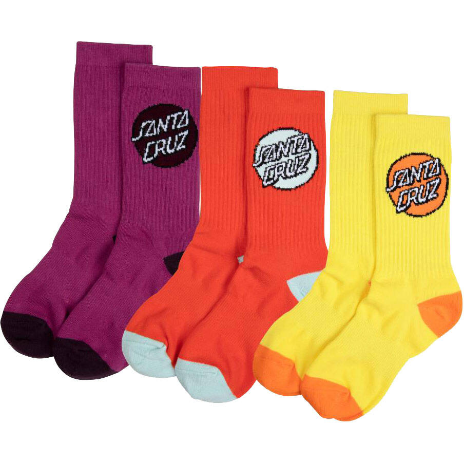 Santa Cruz Womens Pop Dot 3 Pack Socks - Assorted