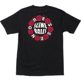 Santa Cruz Slime Balls Dressen Slime Roses T Shirt - Black