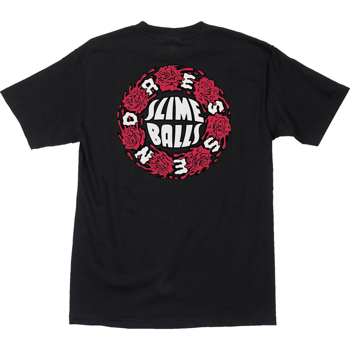 Santa Cruz Slime Balls Dressen Slime Roses T Shirt - Black