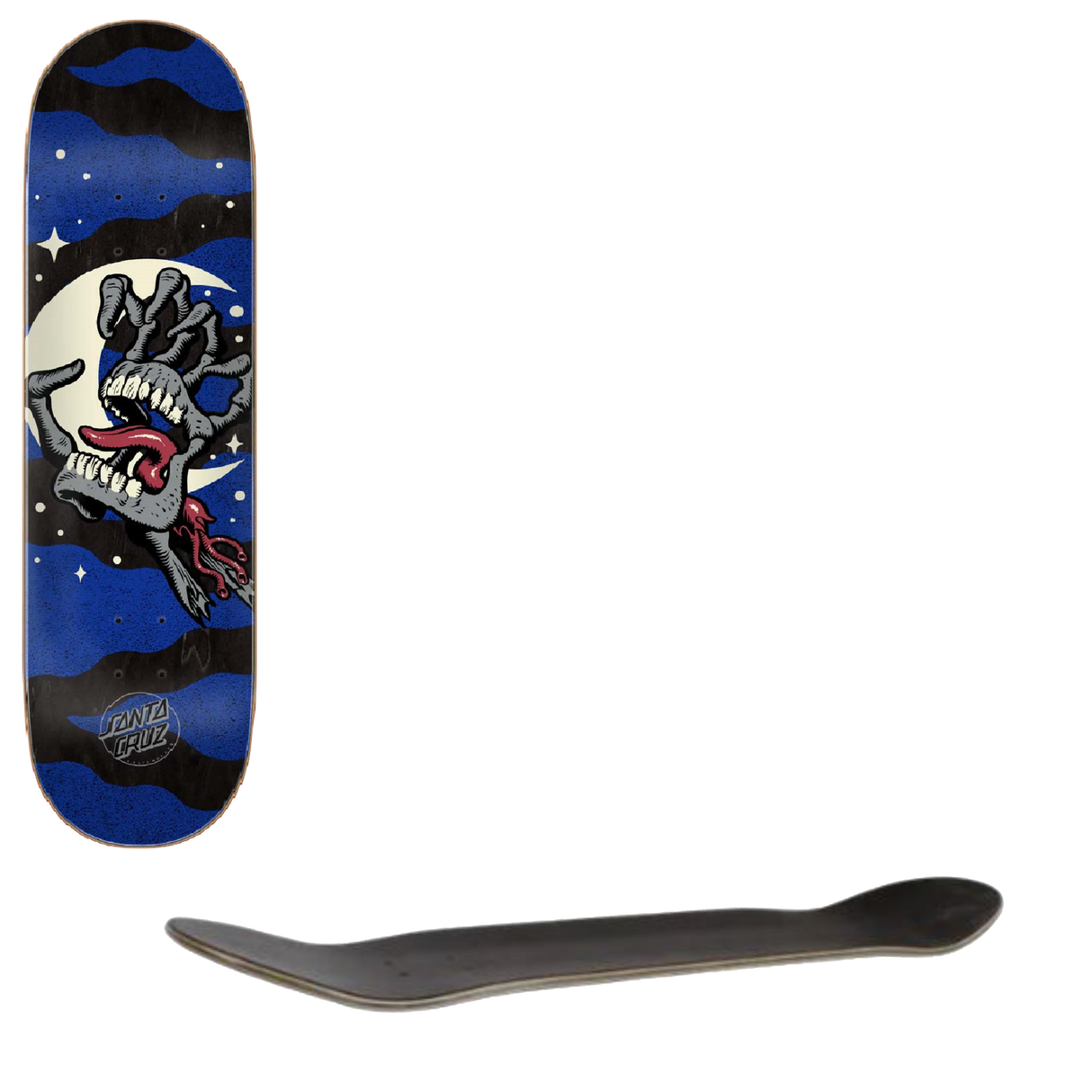 Santa Cruz Cosmic Bone Hand Skateboard Deck 8.25"