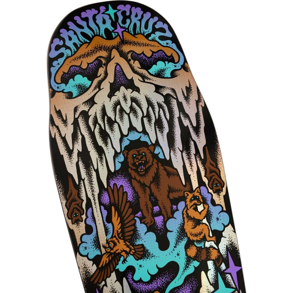 Santa Cruz Crystal Cave Shaped Skateboard Deck - Winkowski 10.34"