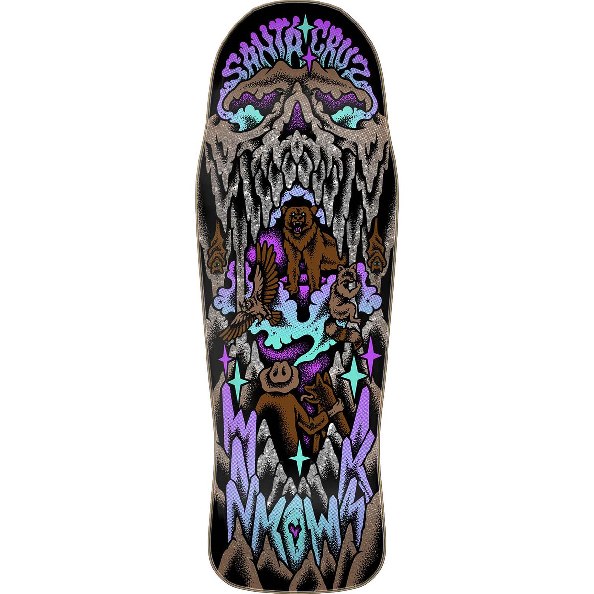Santa Cruz Crystal Cave Shaped Skateboard Deck - Winkowski 10.34"