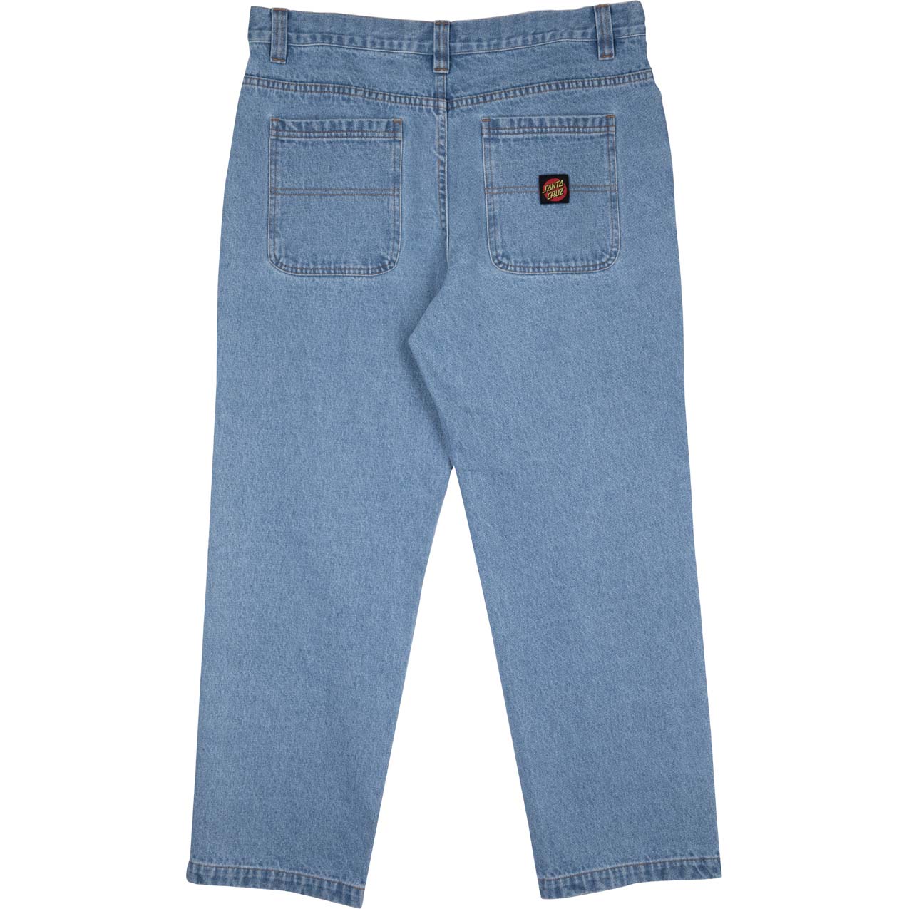 Santa Cruz Classic Label Panel Jeans - Light Blue