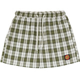 Santa Cruz Classic Plaid Womens Shorts - Grey/Green Check