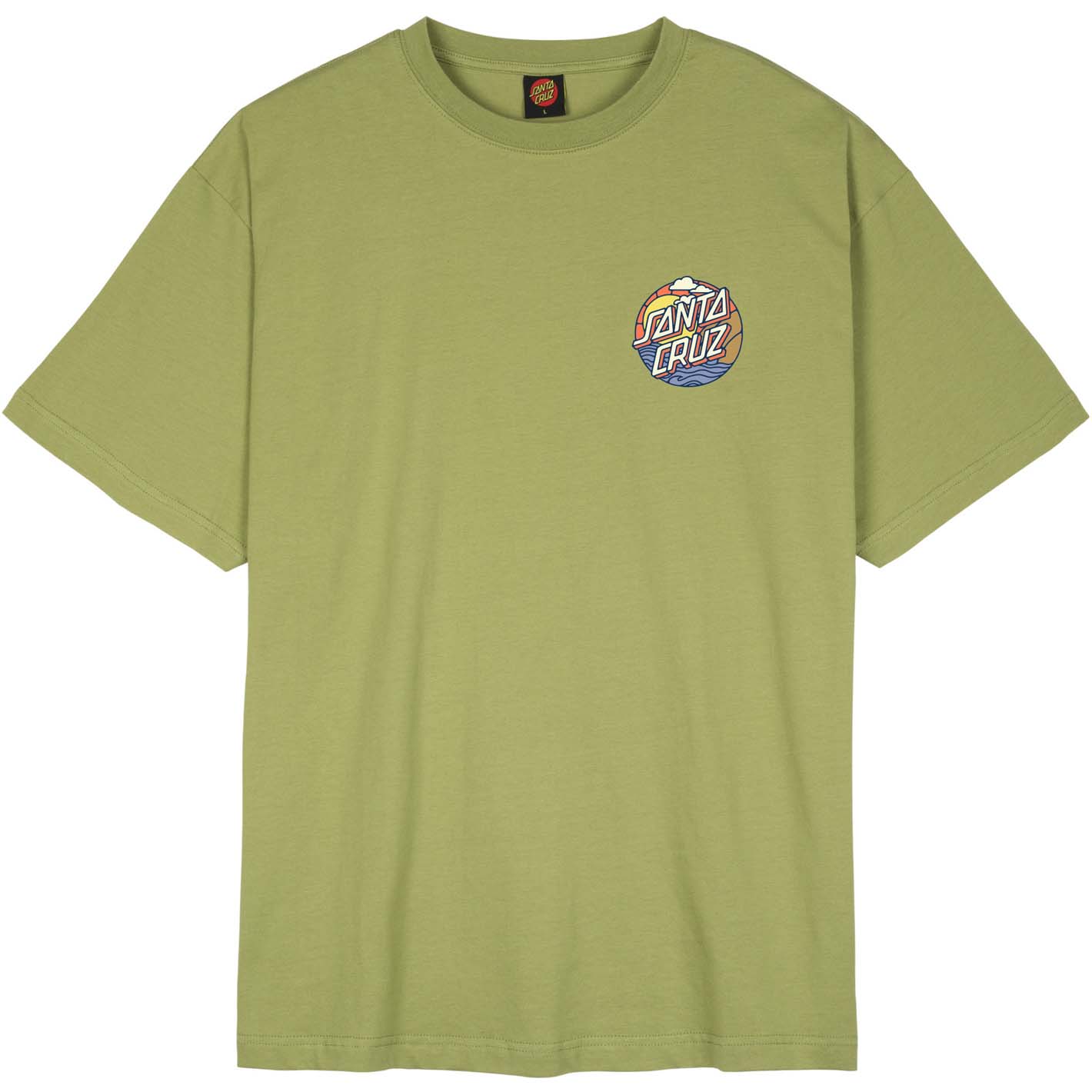 Santa Cruz Cliff View Dot T Shirt - Bay Leaf