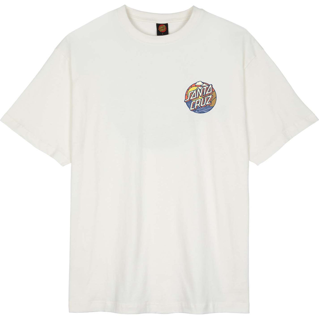 Santa Cruz Cliff View Dot T Shirt - Optic White