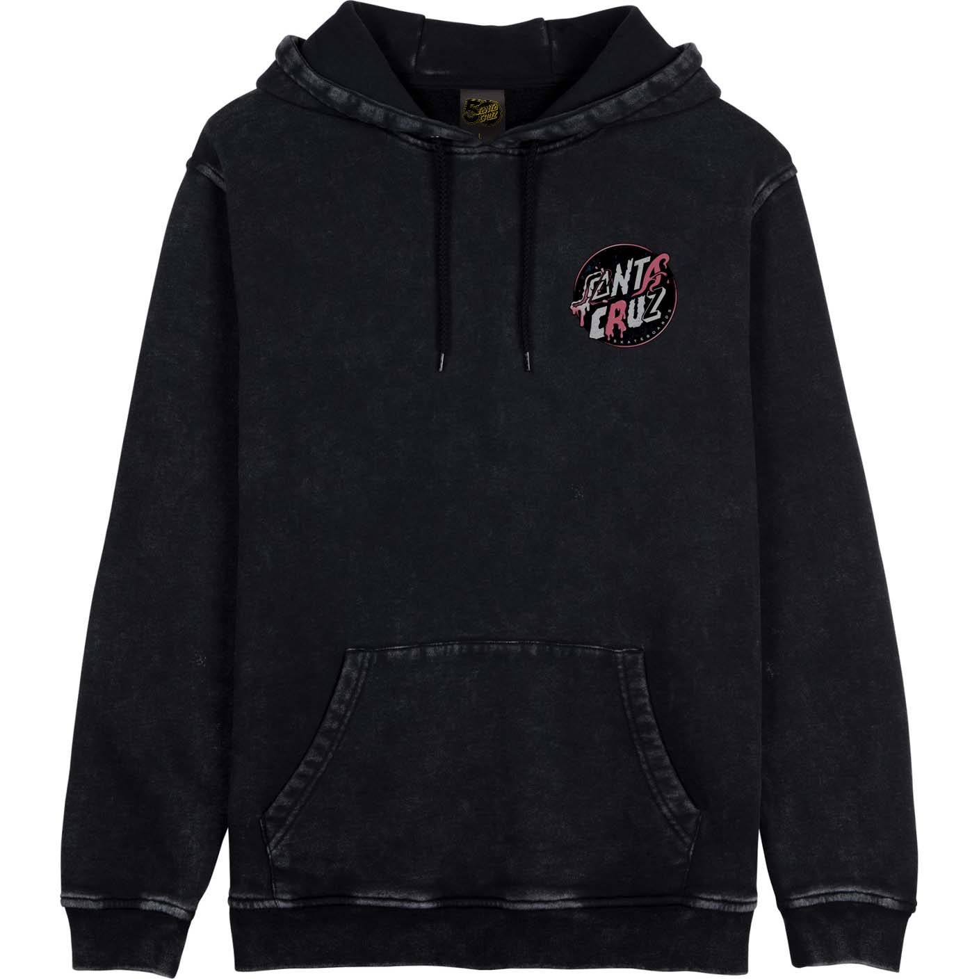 Santa Cruz DNA Dot Hoodie - Black Acid Wash