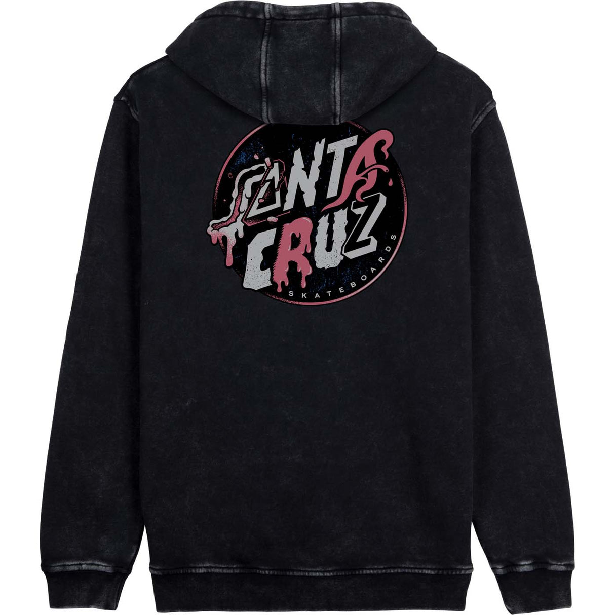 Santa Cruz DNA Dot Hoodie - Black Acid Wash