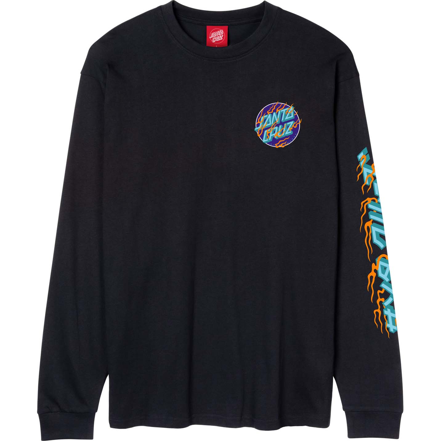 Santa Cruz Inferno Dots Longsleeve T Shirt - Black