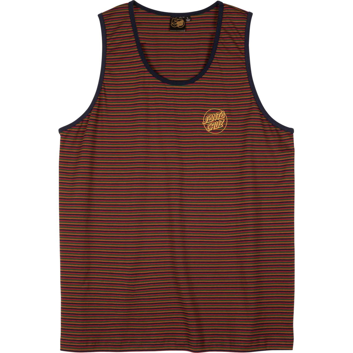 Santa Cruz 50th Opus Dot Chest Vest - Brown Stripe