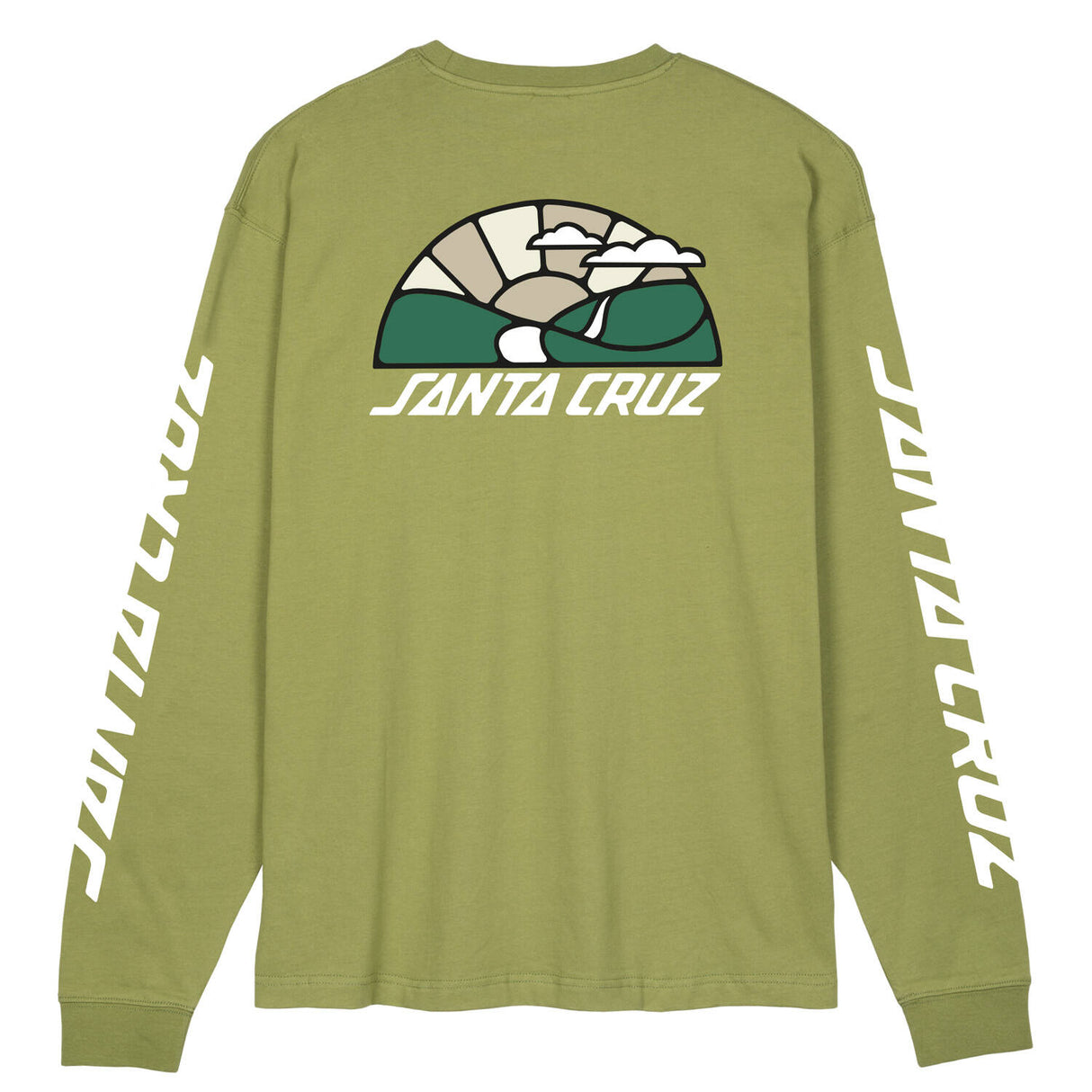 Santa Cruz Pathway Longsleeve T Shirt - Bay Leaf