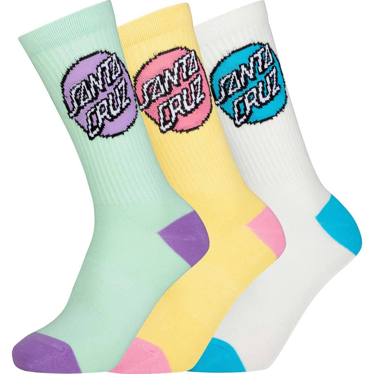 Santa Cruz Pop Dot Women Socks (3 Pack) - Assorted
