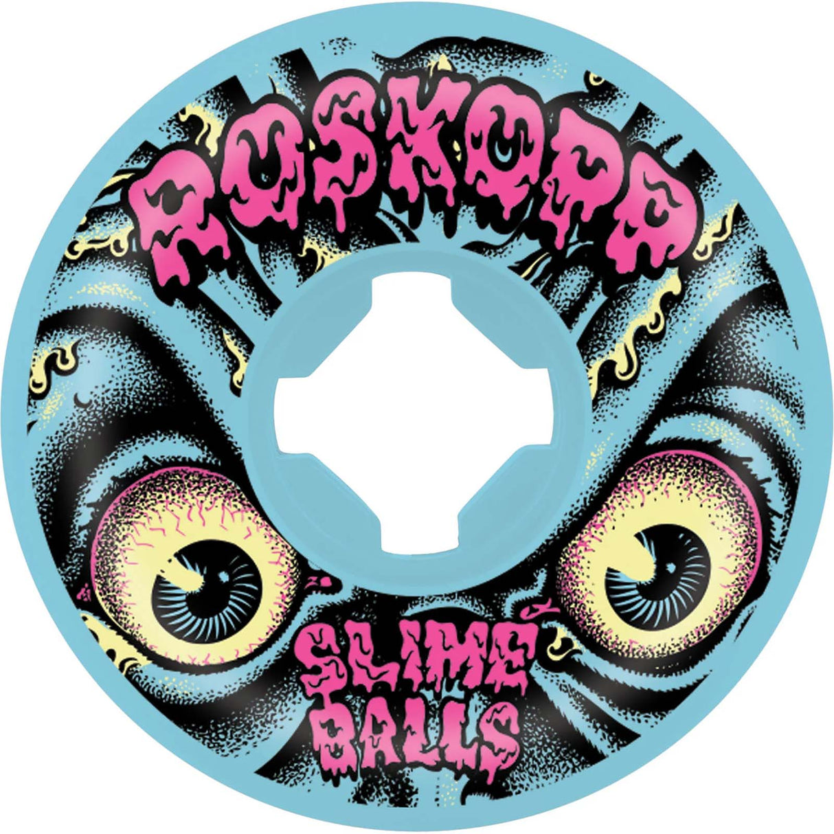 Santa Cruz Roskopp Vomits Skateboard Wheels - Blue 60mm