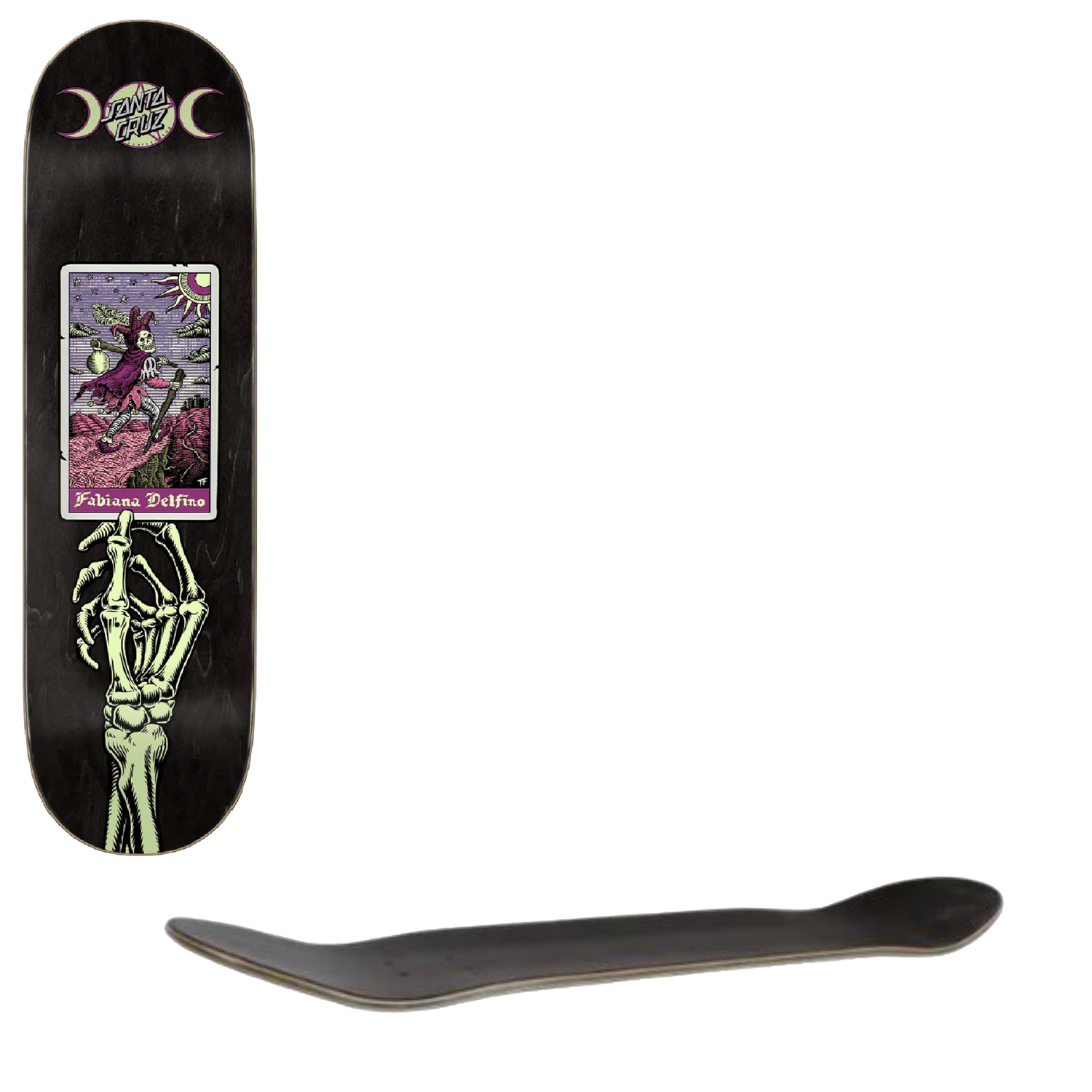 Santa Cruz Tarot Pro Skateboard Deck - Delfino 8"