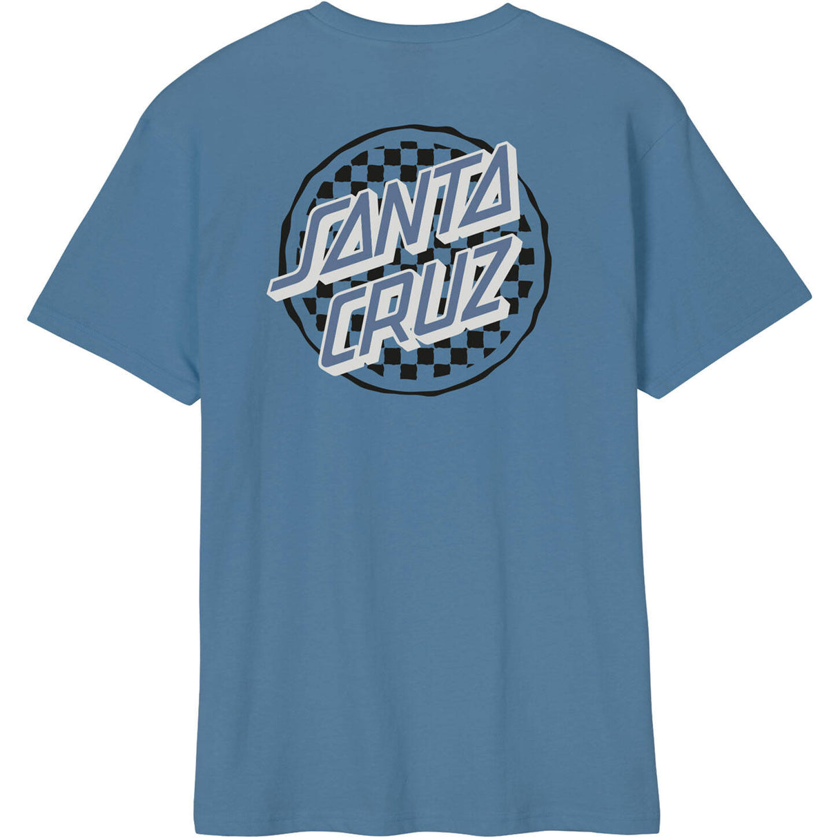 Santa Cruz Breaker Check Opus Dot T Shirt - Dusty Blue