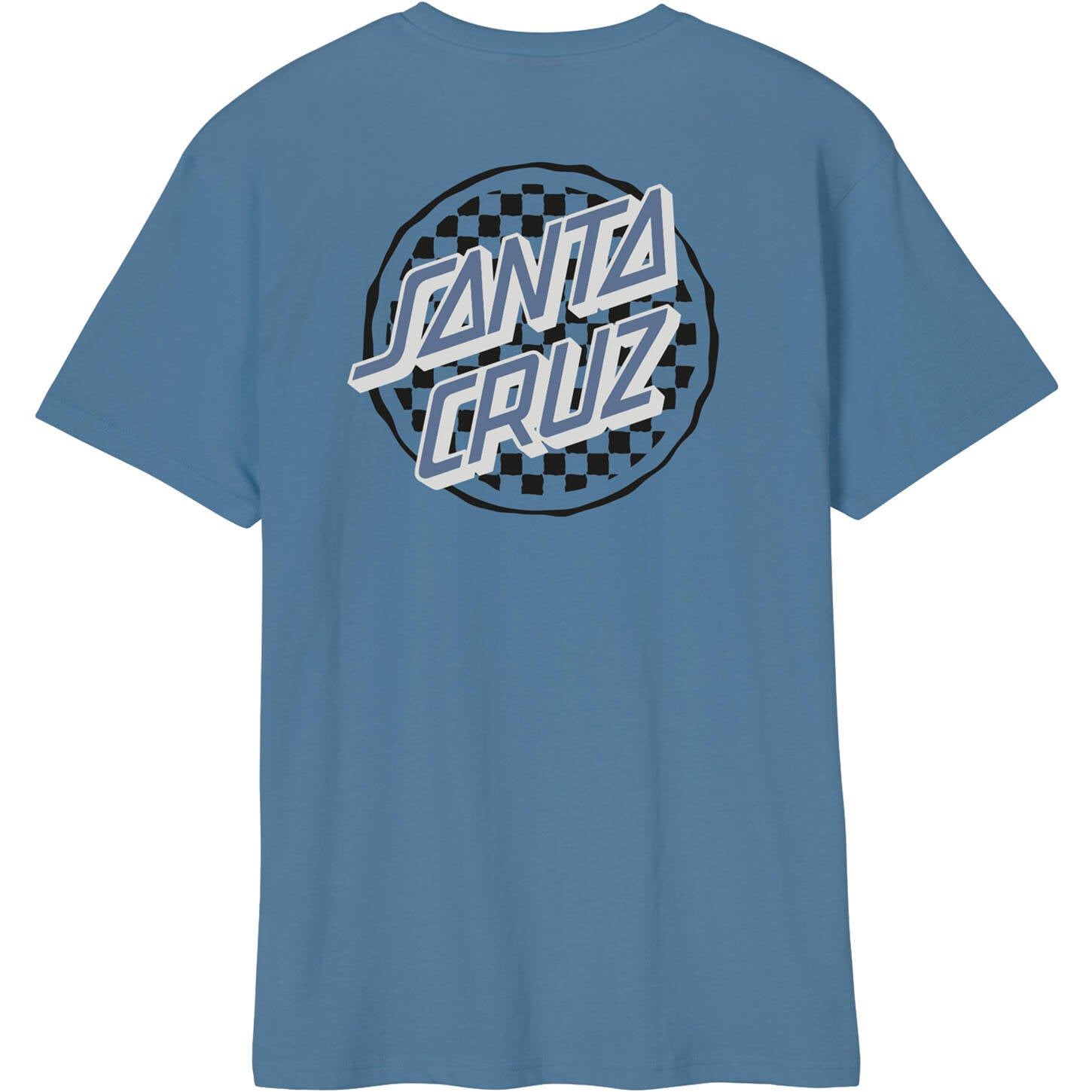 Santa Cruz Breaker Check Opus Dot T Shirt - Dusty Blue
