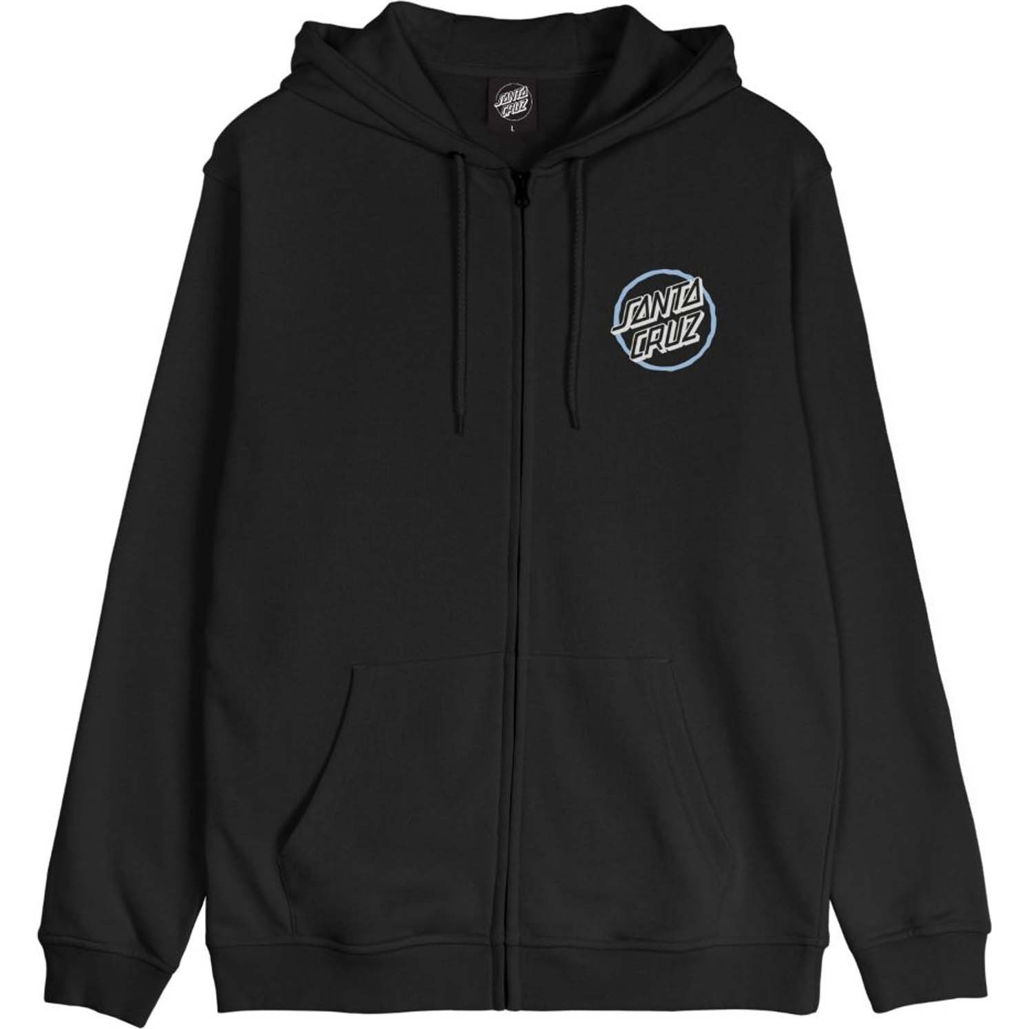 Santa Cruz Breaker Check Opus Dot Zip Hoodie - Black