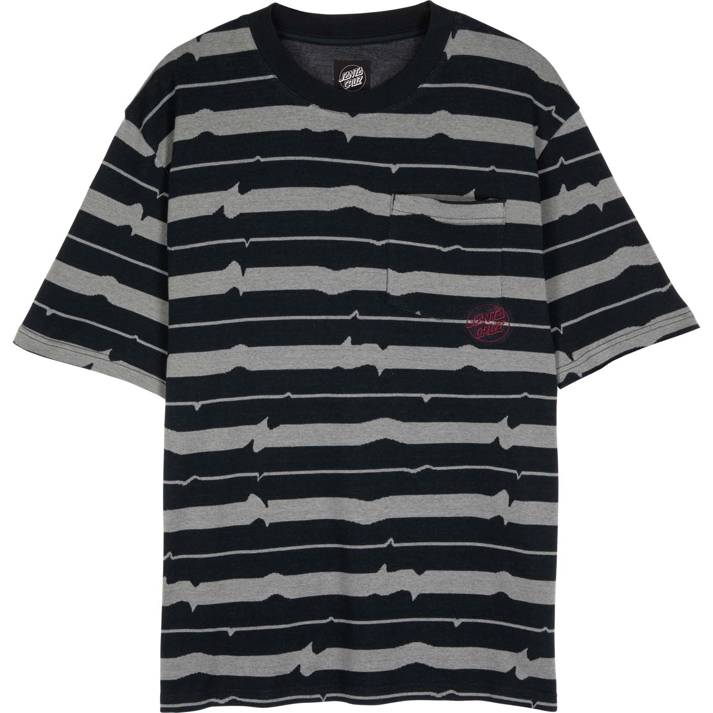 Santa Cruz Custom Fracture T Shirt - Black/Grey