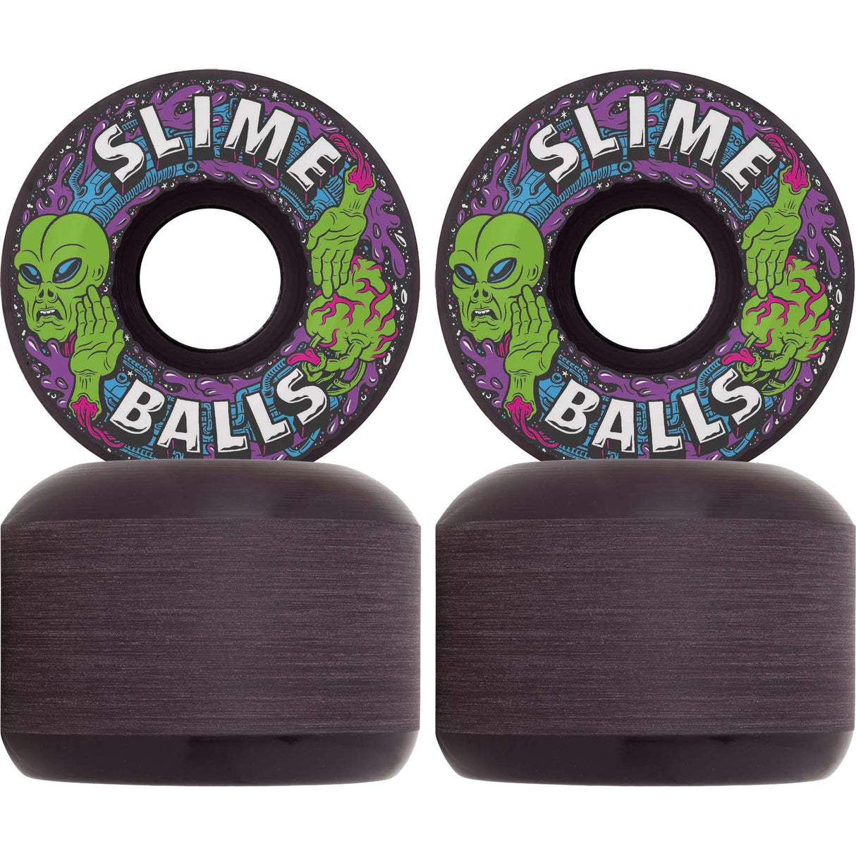 Slime Balls Alien Mini OG Skateboard Wheels - Black 54.5mm