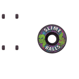 Slime Balls Alien Mini OG Skateboard Wheels - Black 54.5mm