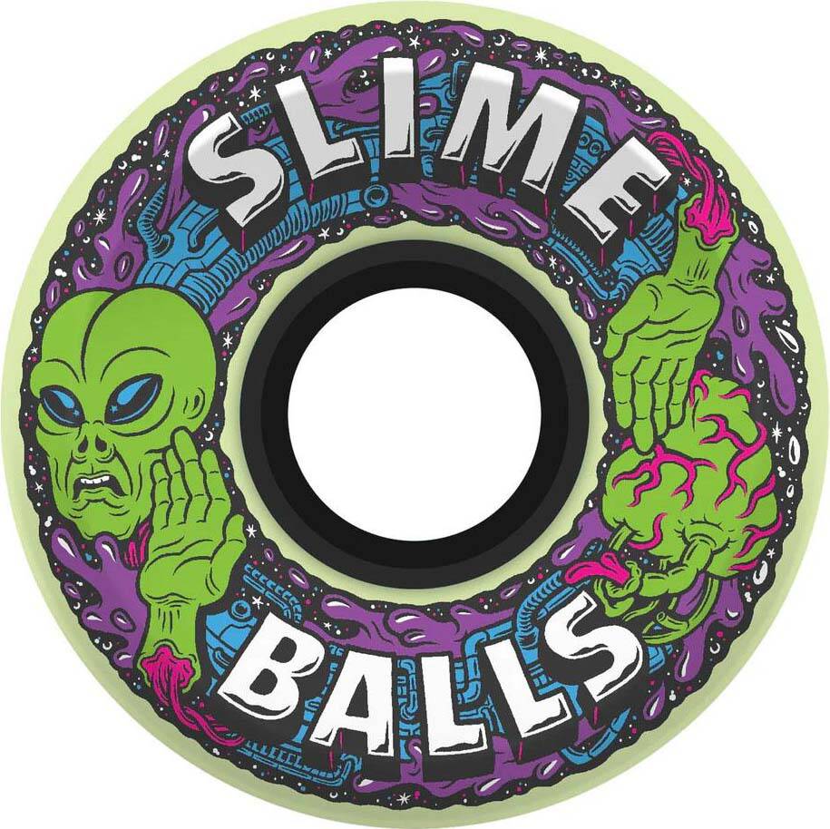 Slime Balls Alien OG Skateboard Wheels - GITD 60mm