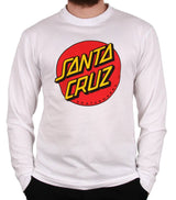 Santa Cruz Classic Dot Long Sleeve T Shirt - White