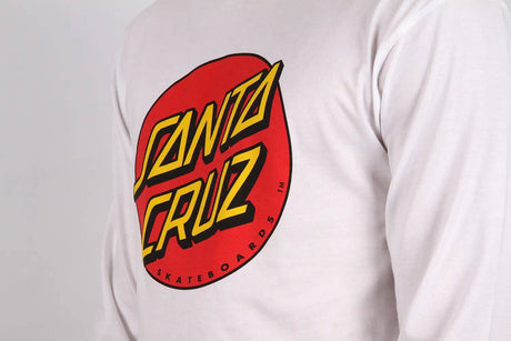 Santa Cruz Classic Dot Long Sleeve T Shirt - White