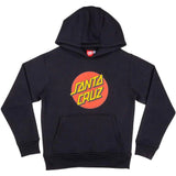 Santa Cruz Youth Classic Dot Hoodie - Black Yth XL