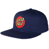 Santa Cruz Classic Dot Snapback Cap - Dark Navy