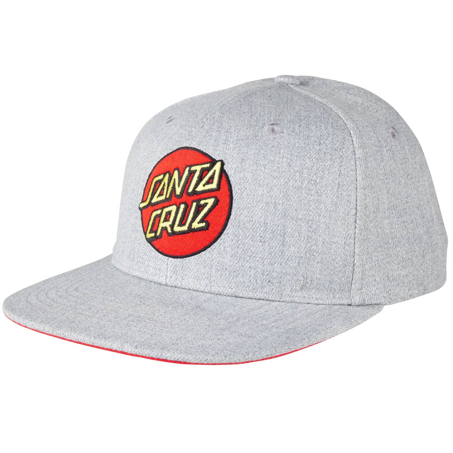 Santa Cruz Classic Dot Snapback Cap - Heather Grey