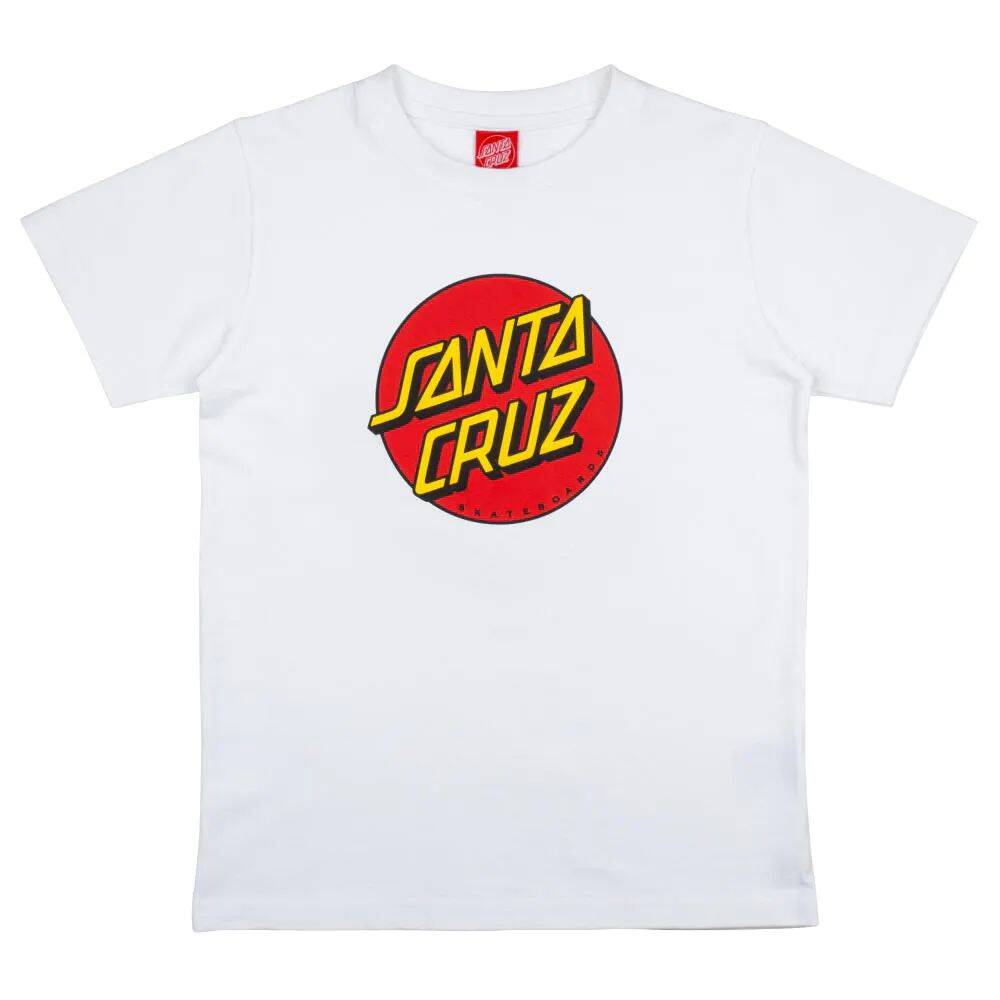 Santa Cruz Youth Classic Dot T Shirt - White
