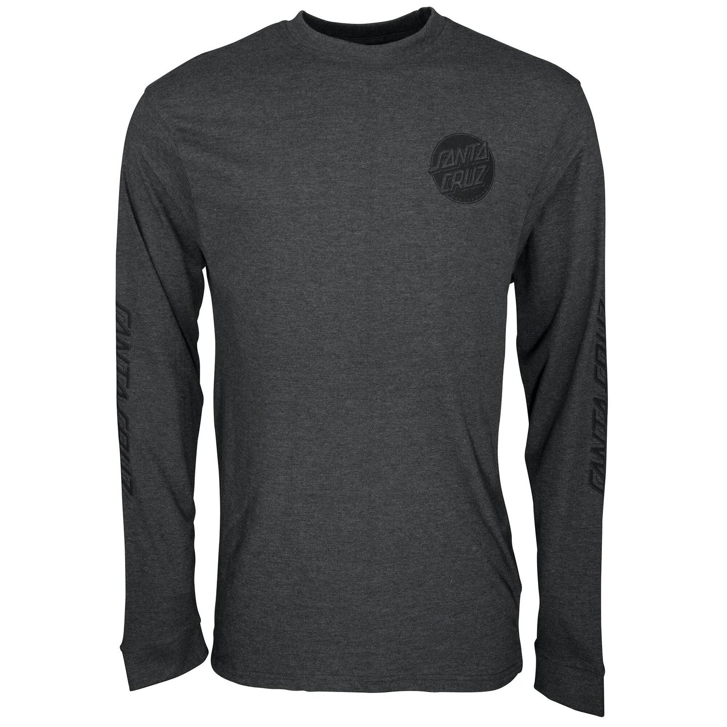 Santa Cruz Contra Dot Mono Long Sleeve T Shirt - Charcoal Heather