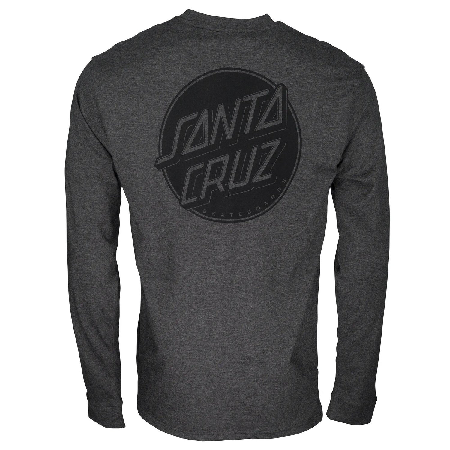 Santa Cruz Contra Dot Mono Long Sleeve T Shirt - Charcoal Heather