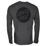 Santa Cruz Contra Dot Mono Long Sleeve T Shirt - Charcoal Heather