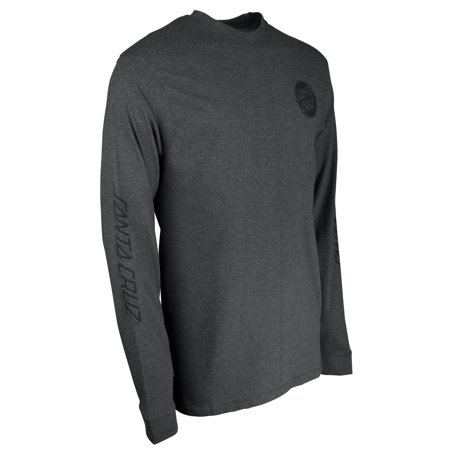 Santa Cruz Contra Dot Mono Long Sleeve T Shirt - Charcoal Heather