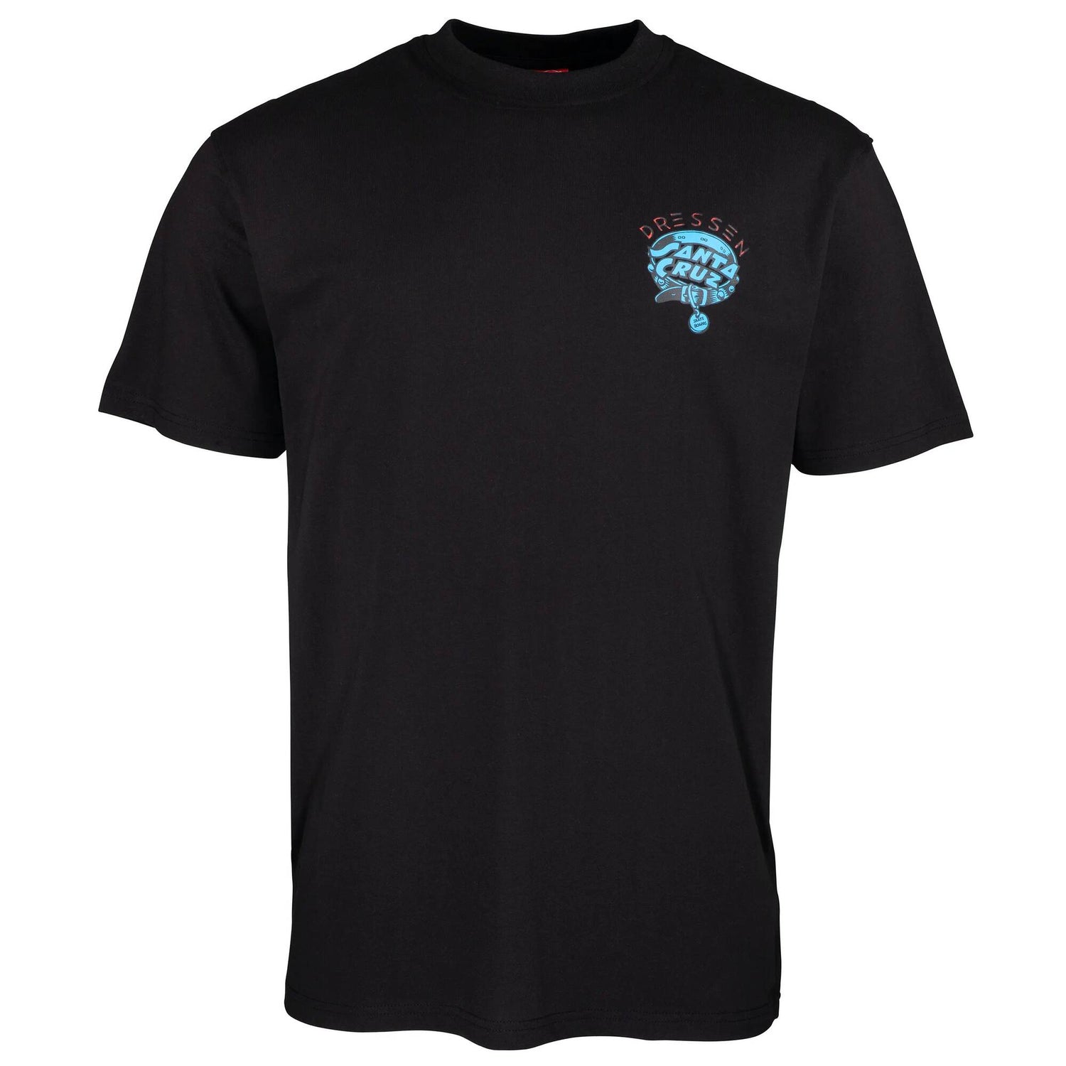  Santa Cruz Dressen Pup Dot Chest T Shirt - Black MED