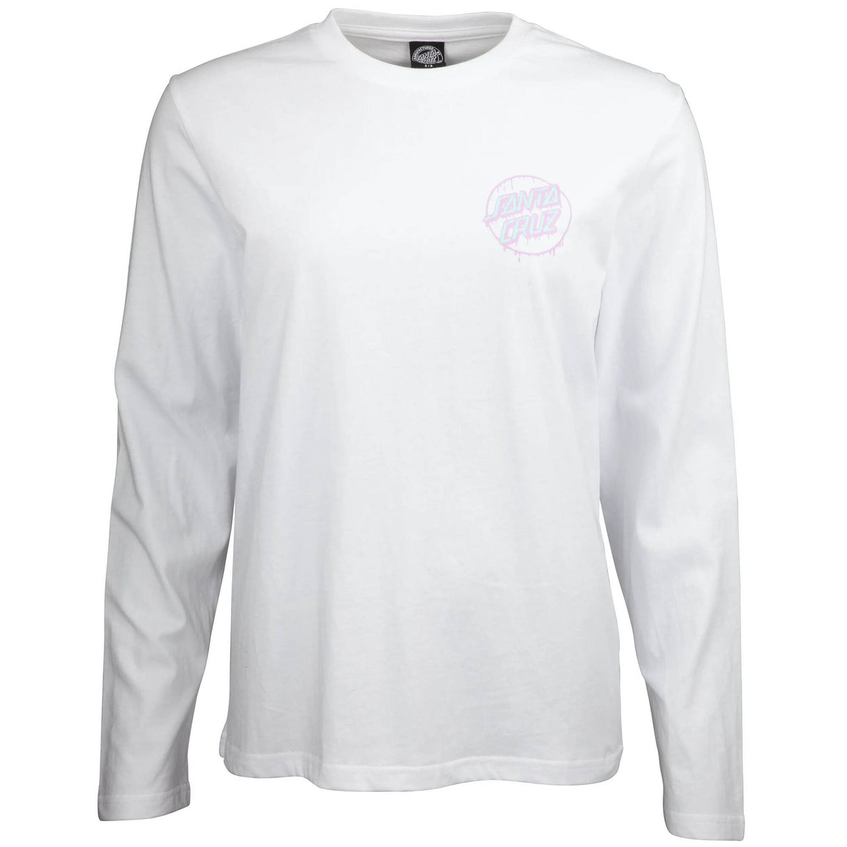 Santa Cruz Womens Drippy Dot Long Sleeve T Shirt - White Womens 6