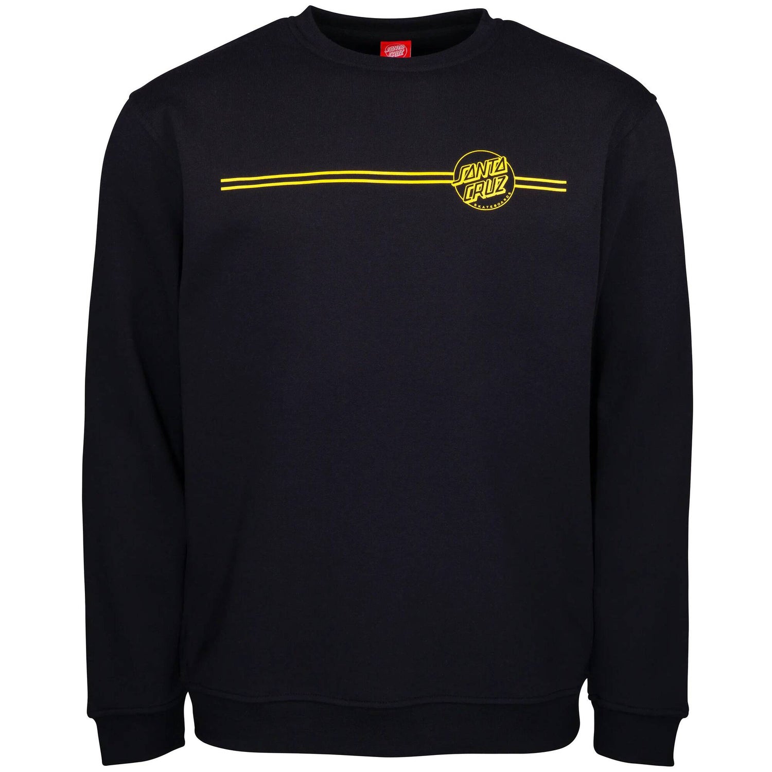 Santa Cruz Opus Dot Stripe Crew - Black MED