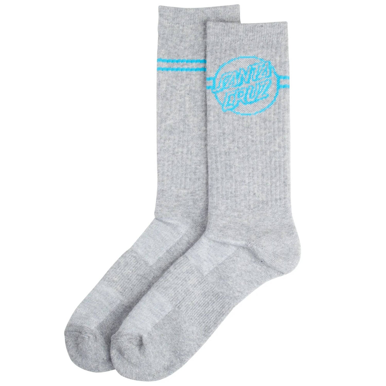 Santa Cruz Opus Dot Stripe Socks - Heather Grey