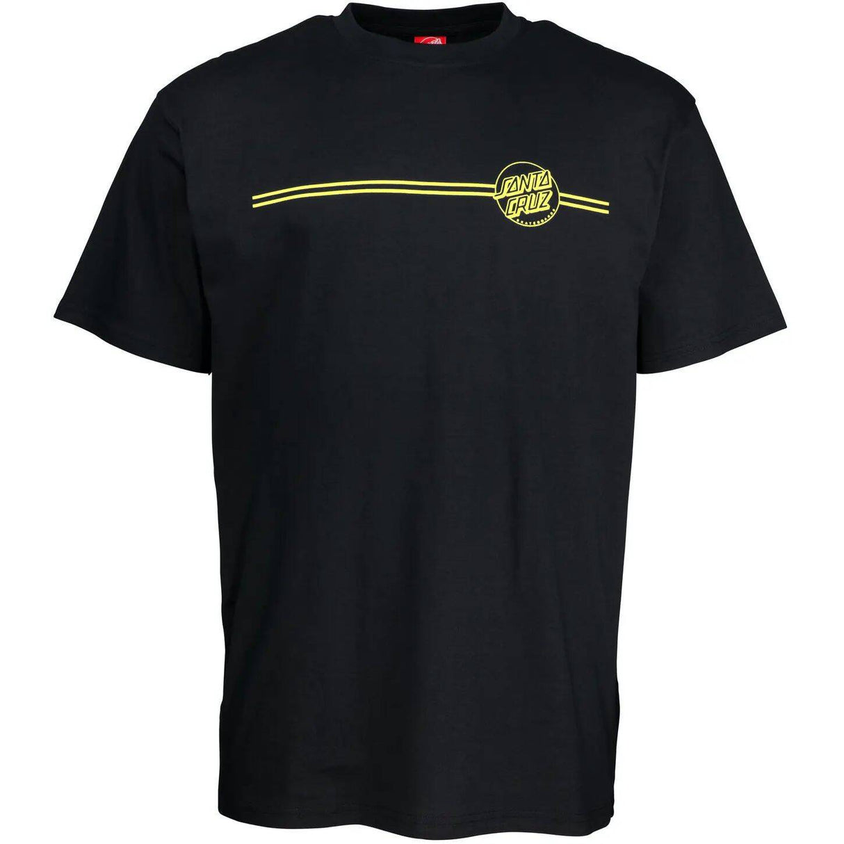 Santa Cruz Opus Dot Stripe T Shirt - Black/Yellow