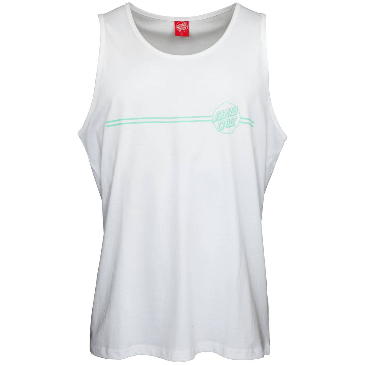 Santa Cruz Opus Dot Stripe Tank Top - White