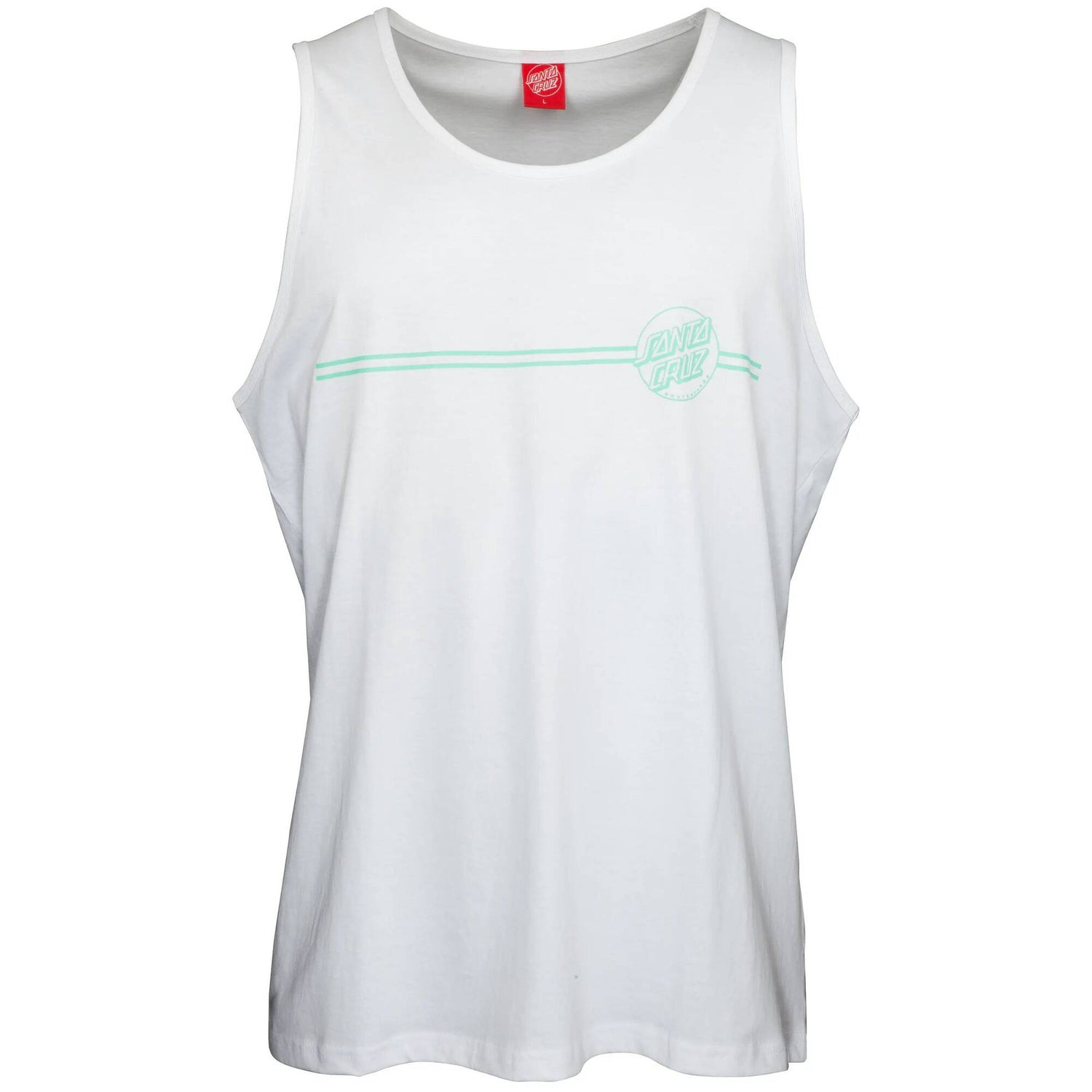 Santa Cruz Opus Dot Stripe Tank Top - White