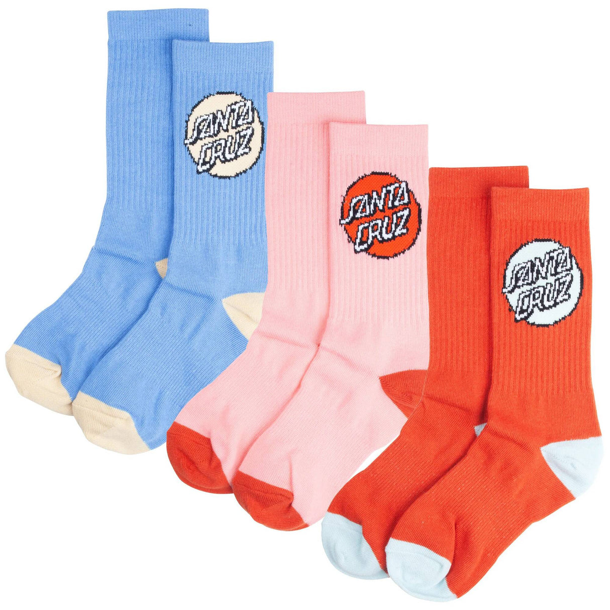 Santa Cruz Pop Dot Socks - Assorted (3 Pack)