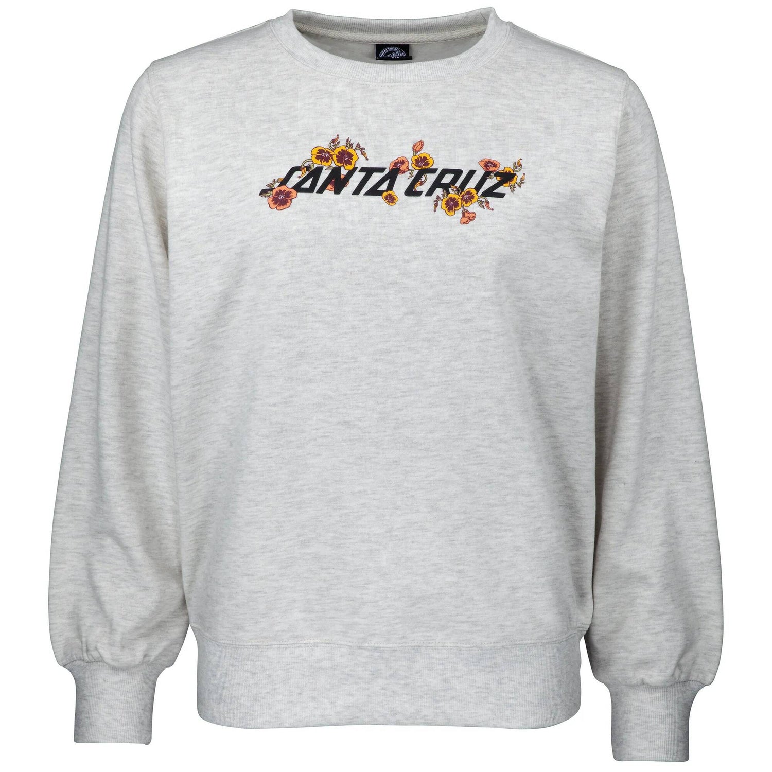 Santa Cruz Womens Poppy Strip Crew - Athletic Heather