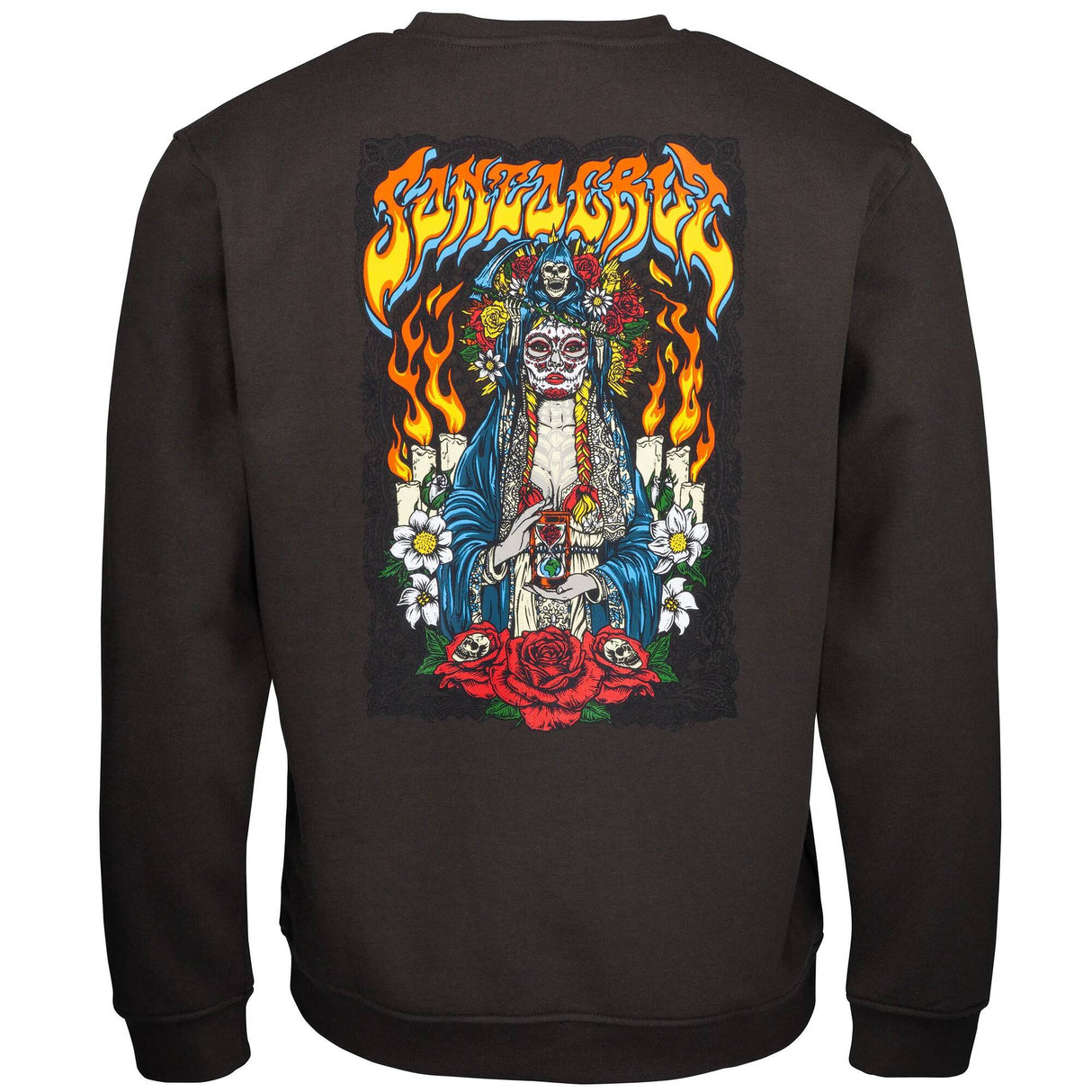 Santa Cruz Santa Muerte Crew - Washed Black