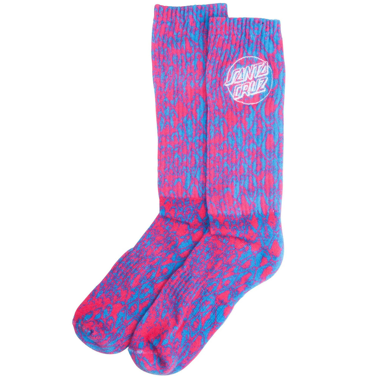 Santa Cruz Scales Dot Socks - Cyan/Pink